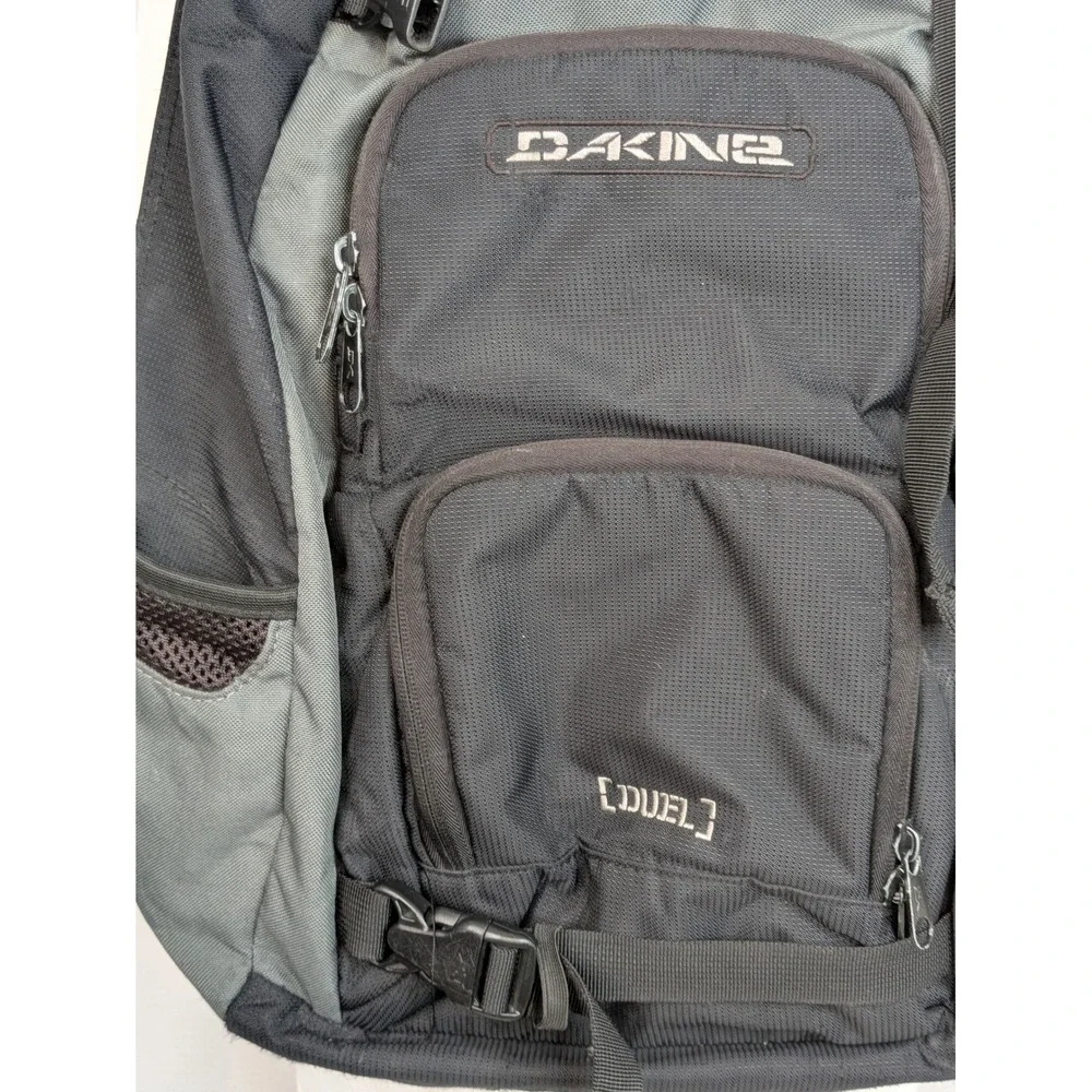 Dakine Duel Pack Backpack Gray Black Laptop School Travel Hiking 20x15x4